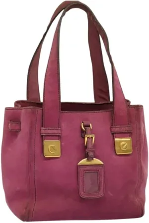 Prada Femme, Pre-owned, Rose, Taille: ONE Size Pre-owned Daim sacs-main