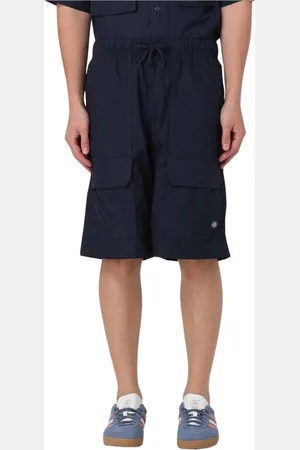 Dickies Homme, Shorts, Bleu, Taille: S Shorts Cargo Bleus avec Cordon de Serrage pour Homme