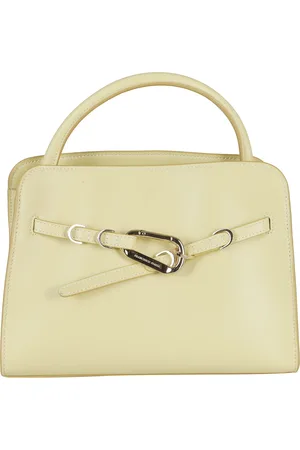 BIASIA Femme, Sacs, , Taille: ONE Size Sac en Raphia et Cuir Jaune