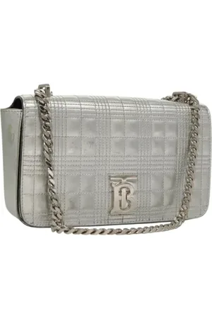 Burberry Femme, Pre-owned, Gris, Taille: ONE Size Pre-owned Cuir sacs-ports-paule