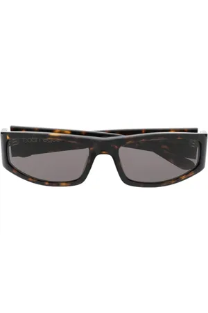 Courrèges Femme, Accessoires, Brun, Taille: ONE Size Lunettes de Soleil Tech Marron avec Logo Contrasté