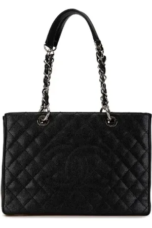 CHANEL Femme, Pre-owned, Noir, Taille: ONE Size Pre-owned Cuir cabas