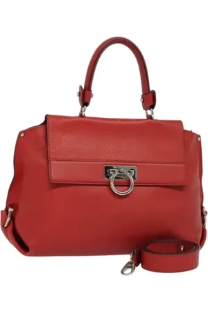 Salvatore Ferragamo Femme, Pre-owned, Rouge, Taille: ONE Size Pre-owned Cuir sacs-main