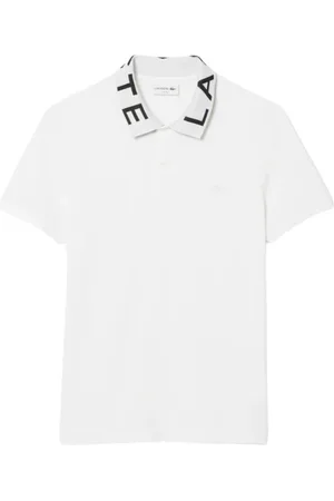 Lacoste Homme, Tops, Blanc, Taille: XL Polo Graphique avec Détails Jacquard