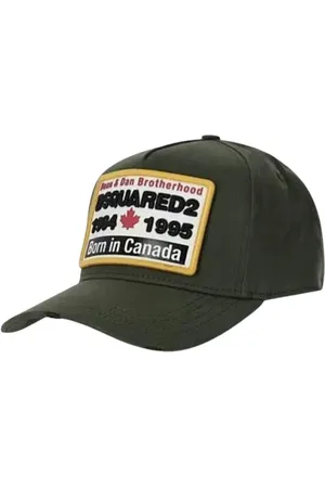 Dsquared2 Unisex, Accessoires, Vert, Taille: ONE Size Casquette de baseball détruite avec patch brodé