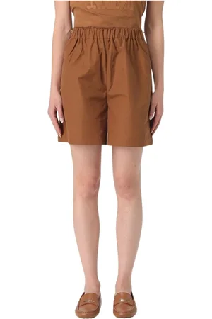 Max Mara Femme, Shorts, Brun, Taille: 36 FR Short en Coton Marron PullOn
