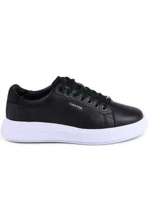 Calvin Klein Femme, Chaussures, Noir, Taille: 38 EU Baskets basse en cuir noir