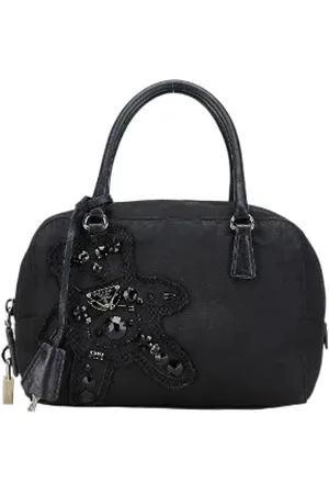 Prada Femme, Pre-owned, Noir, Taille: ONE Size Pre-owned Cuir sacs-main