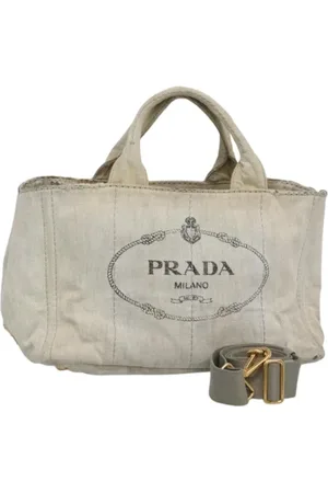 Prada Femme, Pre-owned, Gris, Taille: ONE Size Pre-owned Toile sacs-main