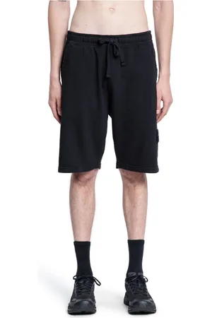 Stone Island Homme, Shorts, Noir, Taille: XL Bas de Survêtement en Molleton de Coton Noir