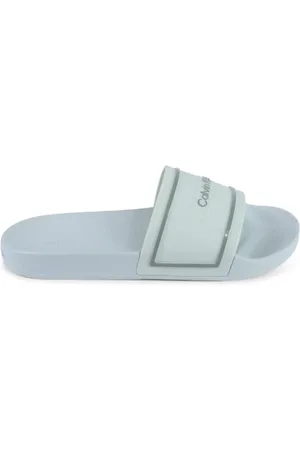 Calvin Klein Femme, Chaussures, Vert, Taille: 36 EU Sandale Glissante Verte Confort Style