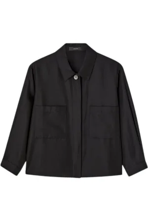 Joseph Femme, Blouses et Chemises, Noir, Taille: 38 FR Chemise en soie et coton avec brillance naturelle