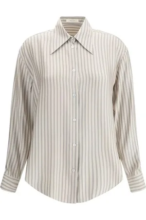 The Row Femme, Blouses et Chemises, , Taille: 36 FR Chemise en soie rayée avec col classique