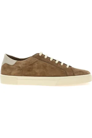 Brunello Cucinelli Homme, Chaussures, , Taille: 41 EU Baskets en Cuir avec Semelle en Caoutchouc