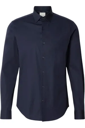 Calvin Klein Homme, Chemises, Bleu, Taille: XL Chemise Bleue Élégante en Coton Slim Fit