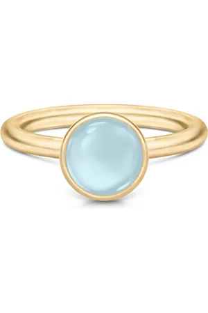 Julie Sandlau Femme, Accessoires, Jaune, Taille: 48 MM Bague en Cristal Aqua Lait Doré