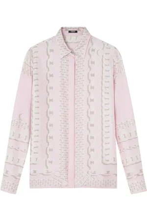 VERSACE Femme, Blouses et Chemises, Rose, Taille: 38 FR Chemise Rose en Soie
