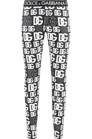 Dolce & Gabbana Homme, Pantalons, Noir, Taille: L Leggings en Tissu Technique avec Logo