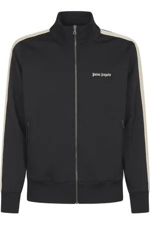 Palm Angels Homme, Sweatshirts et sweats à capuche, Noir, Taille: XL Veste de Piste à Logo Classique