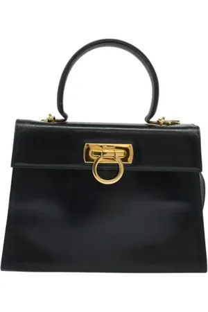 Salvatore Ferragamo Femme, Pre-owned, Noir, Taille: ONE Size Pre-owned Cuir sacs-main