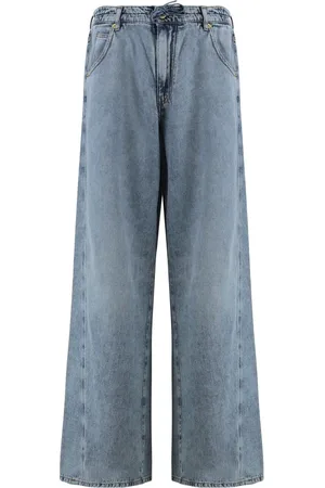 DARKPARK Femme, Jeans, Bleu, Taille: W25 Jean droit avec détails métalliques