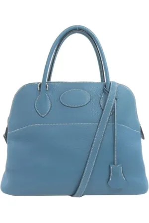 Hermès Femme, Pre-owned, Bleu, Taille: ONE Size Pre-owned Tissu sacs-main