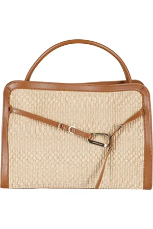 BIASIA Femme, Sacs, Brun, Taille: ONE Size Sac en Rafia et Cuir Naturel