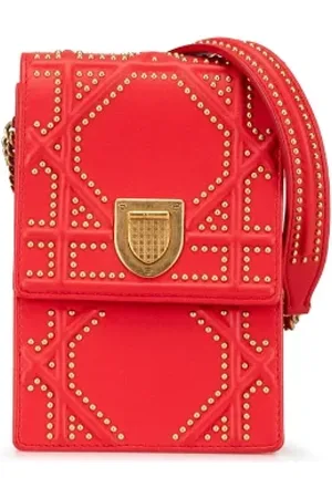 Dior Femme, Pre-owned, Rouge, Taille: ONE Size Pre-owned Cuir sacs-bandouliere