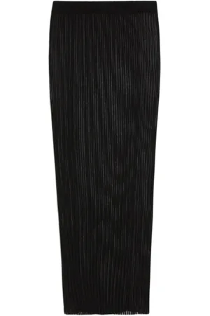 Sportmax Femme, Jupes, Noir, Taille: 40 FR Jupe Noire en Tricot Côtelé