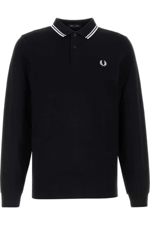 Fred Perry Homme, Tops, Noir, Taille: S Polo en Piqué Noir