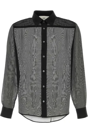 Ami Homme, Chemises, Noir, Taille: L Chemise en organza noir pour homme