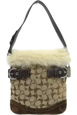 Coach Femme, Pre-owned, Brun, Taille: ONE Size Pre-owned Toile sacs-ports-paule