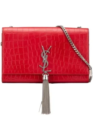 Saint Laurent Femme, Pre-owned, Rouge, Taille: ONE Size Pre-owned Cuir sacs-ports-paule