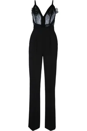 Elisabetta Franchi Femme, Combinaisons et Ensembles, Noir, Taille: 42 FR Combinaison Chic avec Détail d
