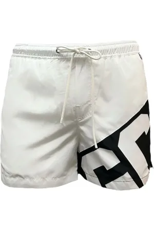 GCDS Homme, Maillots de bain, Blanc, Taille: XS Boxer Blanc avec Logo et Poches