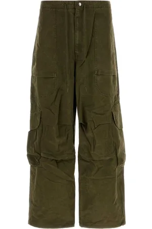 Entire Studios Homme, Pantalons, Vert, Taille: L Pantalon Cargo en Coton Vert Armée