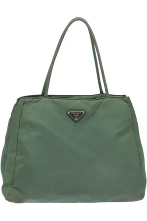 Prada Femme, Pre-owned, Vert, Taille: ONE Size Pre-owned Nylon sacs-main