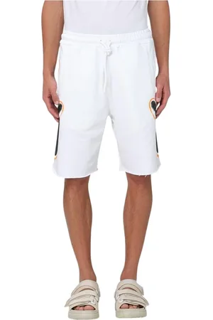 DISCLAIMER Homme, Shorts, Blanc, Taille: S Shorts à Imprimé Graphique