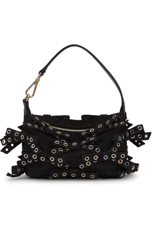 Ganni Femme, Sacs, Noir, Taille: ONE Size Sac fourre-tout en denim papillon