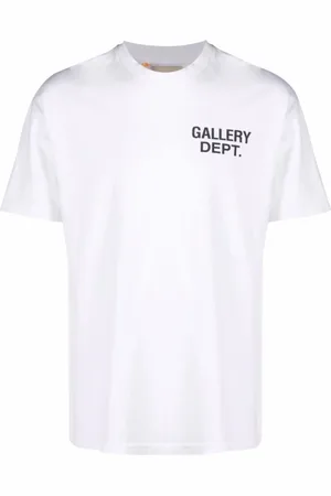 GALLERY DEPT. Homme, Tops, Blanc, Taille: 2XL T-shirt en Coton avec Impression Logo