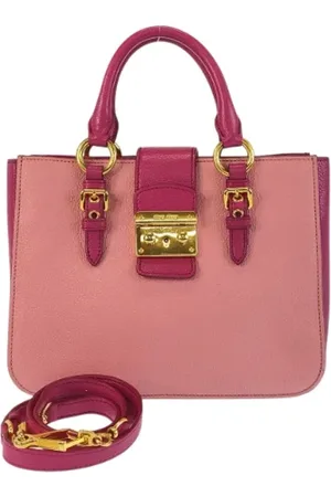 Miu Miu Femme, Pre-owned, Rose, Taille: ONE Size Pre-owned Cuir sacs-main