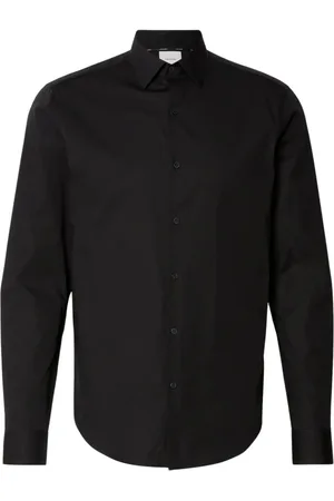 Calvin Klein Homme, Chemises, Noir, Taille: XL Chemise Slim Fit Noire