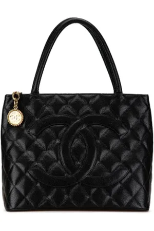 CHANEL Femme, Pre-owned, Noir, Taille: ONE Size Pre-owned Cuir cabas