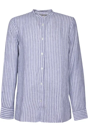OFFICINE GENERALE Homme, Chemises, Bleu, Taille: L Chemise Blanche à Rayures Élégante Confortable