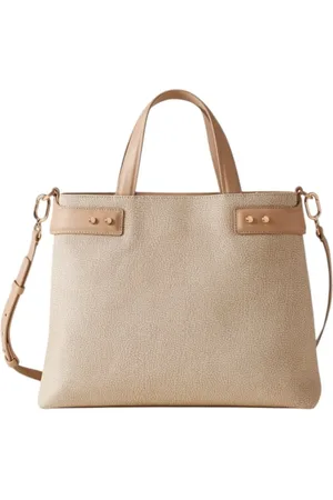 Borbonese Femme, Sacs, , Taille: ONE Size Sac de Shopping Armor Moyen en Sable