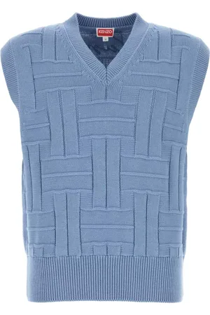 Kenzo Homme, Pulls, Bleu, Taille: XL Cerulean Cotton Vest