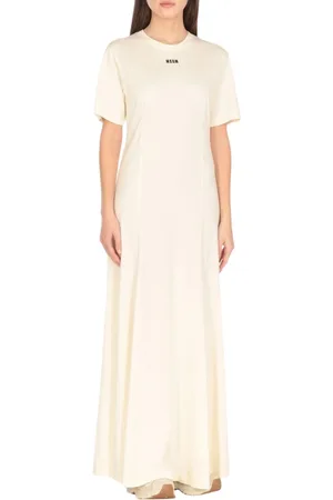 Msgm Femme, Robes, , Taille: 38 FR Robe Rose sans Manches Midi avec Volants