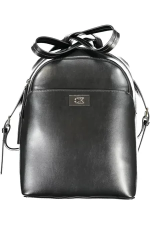 Calvin Klein Femme, Sacs, Noir, Taille: ONE Size Sac à Dos en Polyester Noir avec Bretelles Réglables