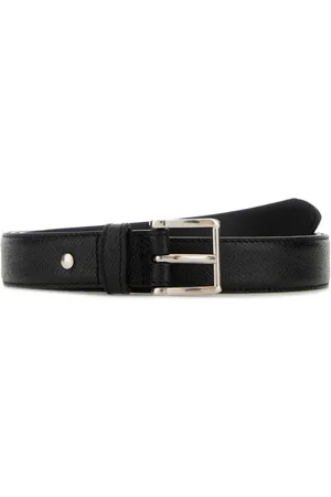 Ami Femme, Accessoires, Noir, Taille: 85 CM Ceinture en cuir noir tricot