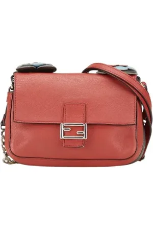 Fendi Femme, Pre-owned, Rouge, Taille: ONE Size Pre-owned Cuir sacs-main